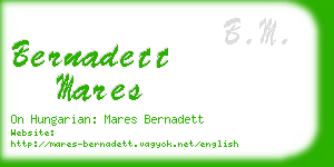 bernadett mares business card